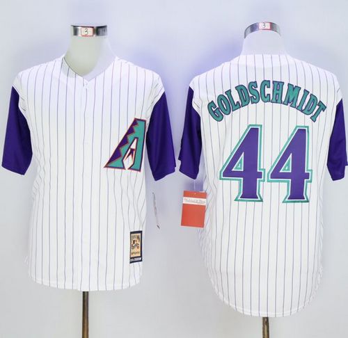 Diamondbacks #44 Paul Goldschmidt White Hall Of Fame Cool Base Stitched MLB Jersey
